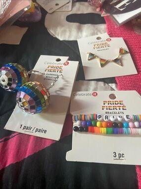 Celebrate It Pride Rainbow Jewelry Set - Multicolor